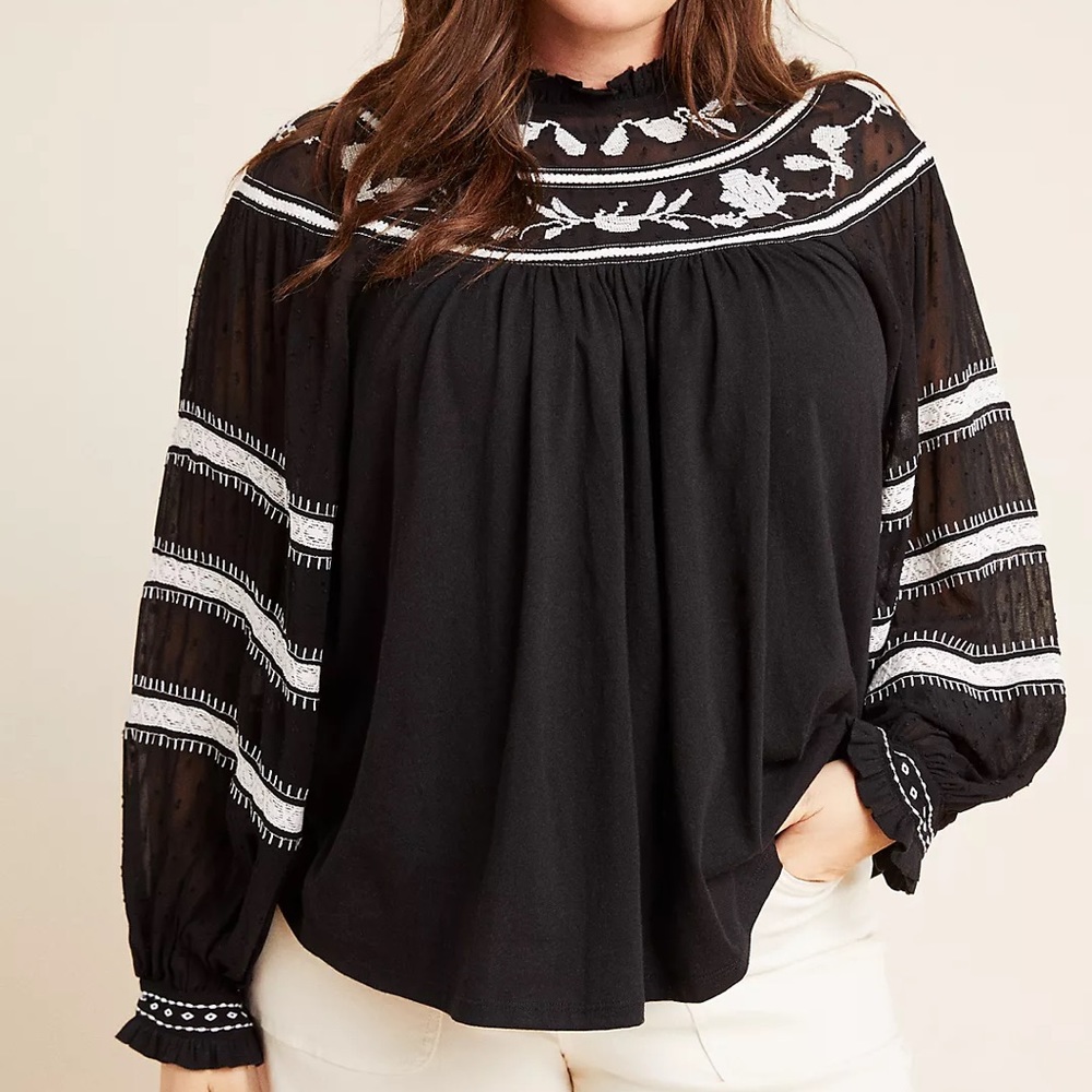 Anthropologie Maeve Winona Lace Top - Picture 3 of 6